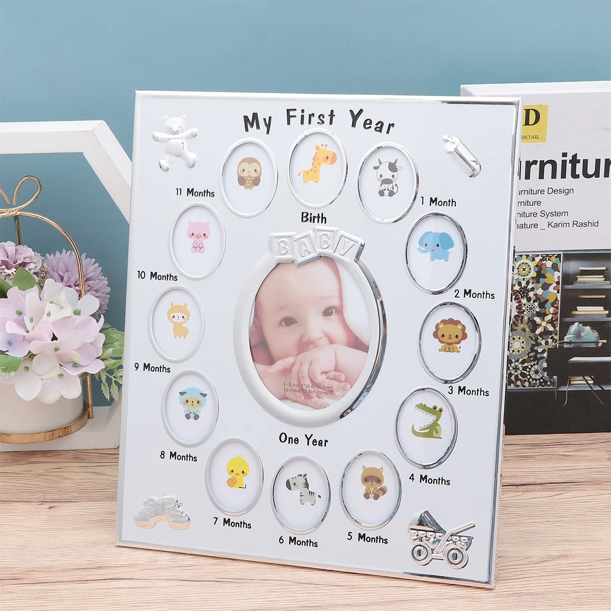 First Year Picture Frame 12 Months Photo Frame Growth Record Photo Frame Keepsake for Newborn Infant
First Year Picture Frame 12 Months Photo Frame Growth Record Photo Frame Keepsake for Newborn Infant