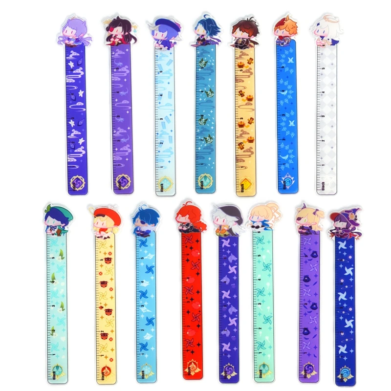 Anime Genshin Impact Acrylic Rulers Diluc Keqing Zhongli Hutao Figures Straight Ruler Student Stationery Fans Collection Props
Anime Genshin Impact Acrylic Rulers Diluc Keqing Zhongli Hutao Figures Straight Ruler Student Stationery Fans Collection Props