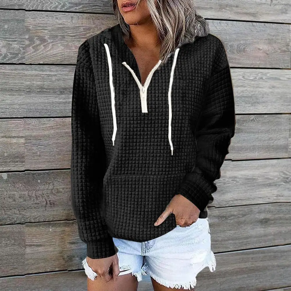 Women Solid Color Hoodie Cozy Stylish Women's Fall/winter Hoodie Soft Waffle Texture Loose Fit Pocket For Comfort Zip Women
Women Solid Color Hoodie Cozy Stylish Women's Fall/winter Hoodie Soft Waffle Texture Loose Fit Pocket For Comfort Zip Women