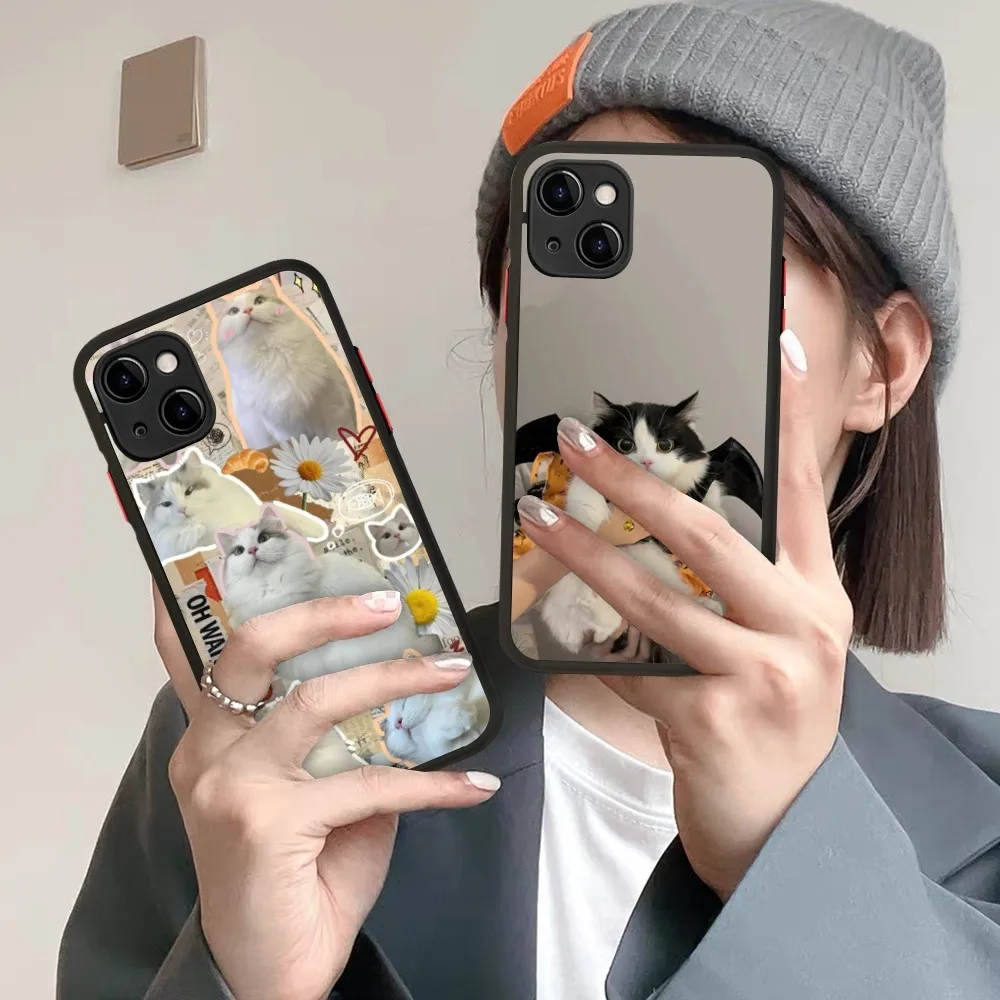 Lovely cat cute cartoon Phone Case for iPhone 14 11 12 13 Mini Pro Max 8 7 Plus X XR XS MAX Translucent Matte Cover
Lovely cat cute cartoon Phone Case for iPhone 14 11 12 13 Mini Pro Max 8 7 Plus X XR XS MAX Translucent Matte Cover