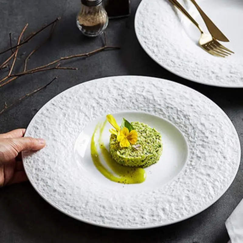 FANCITY 10-inch European-style embossed stone pattern western food plate high-end light luxury plate hotel restaurant restaurant
FANCITY 10-inch European-style embossed stone pattern western food plate high-end light luxury plate hotel restaurant restaurant