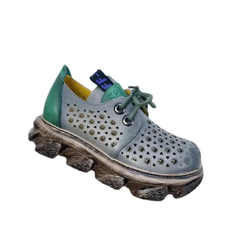 YourSeason Vintage Shoes Ladies Sneakers Genuine Leather Mixed Color Lace-up Fashion Spring Summer Hollow-out Platform Sneakers
YourSeason Vintage Shoes Ladies Sneakers Genuine Leather Mixed Color Lace-up Fashion Spring Summer Hollow-out Platform Sneakers