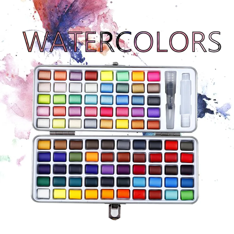 Professional 50/72/90 Color Solid Watercolor Set Basic Neon Glitter Watercolor Paint for Drawing Art Paint Supplies Art Supplies
Professional 50/72/90 Color Solid Watercolor Set Basic Neon Glitter Watercolor Paint for Drawing Art Paint Supplies Art Supplies