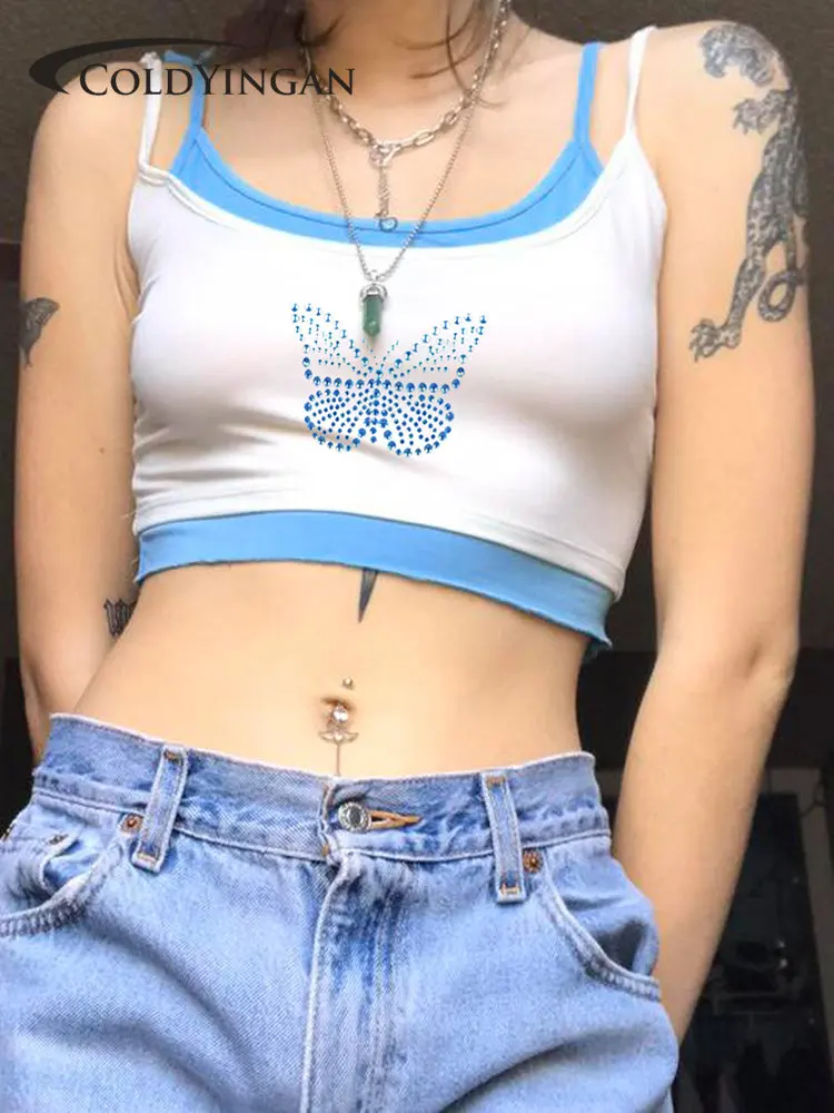 ColdYingan Y2K Butterfly Crop Top Diamonds Cute Mini Vest Women Fairycore Chic Summer Sweats Retro Harajuku Basic Tank Tee Tops
ColdYingan Y2K Butterfly Crop Top Diamonds Cute Mini Vest Women Fairycore Chic Summer Sweats Retro Harajuku Basic Tank Tee Tops