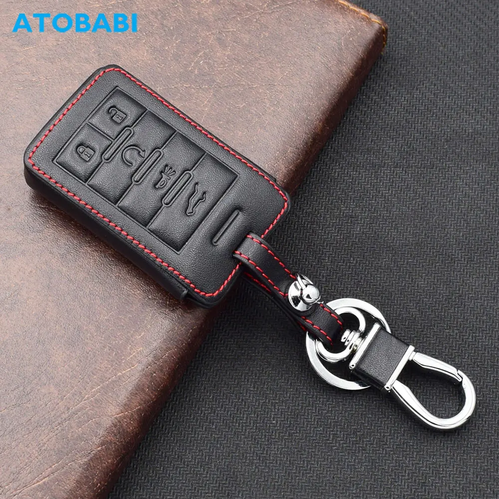 ATOBABI Leather Car Key Case Keychain For Cadillac SRX CTS II STS I 5 Buttons Smart Keyless Remote Control Fobs Protector Cover
ATOBABI Leather Car Key Case Keychain For Cadillac SRX CTS II STS I 5 Buttons Smart Keyless Remote Control Fobs Protector Cover