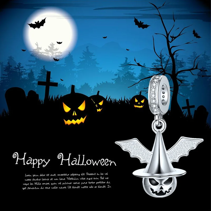 Подвеска в виде черепа, шапки, крыльев, бусины, крылья летучей мыши, подходит для европейского браслета для женщин, 100% ювелирные изделия вечерние, 925
Подвеска в виде черепа, шапки, крыльев, бусины, крылья летучей мыши, подходит для европейского браслета для женщин, 100% ювелирные изделия вечерние, 925