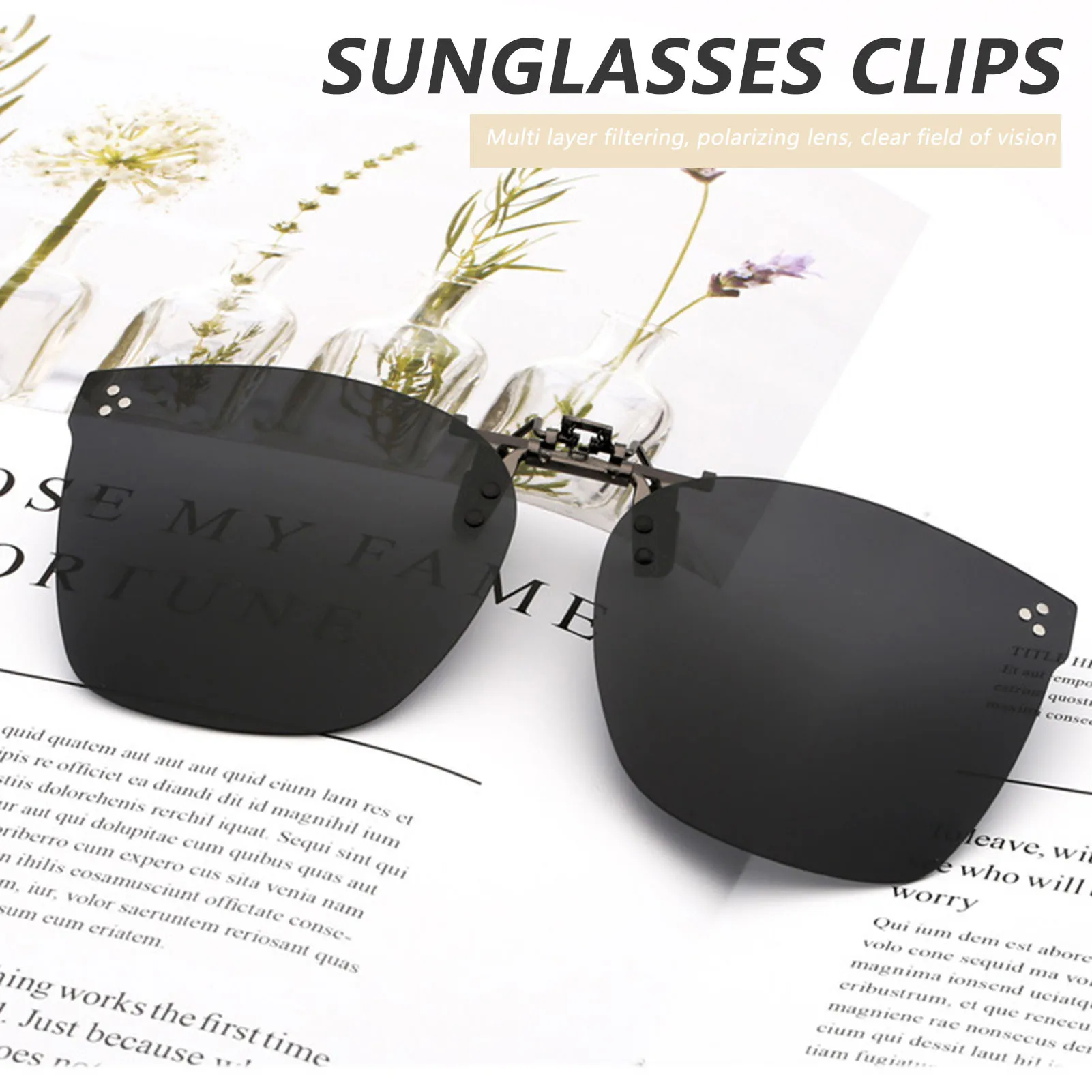 Clip On Sunglasses Rimless Clips Soli Onto Nearsighted Glasses for Men Women Flip Up and Down Sunglasses Clips Easy to Install
Clip On Sunglasses Rimless Clips Soli Onto Nearsighted Glasses for Men Women Flip Up and Down Sunglasses Clips Easy to Install