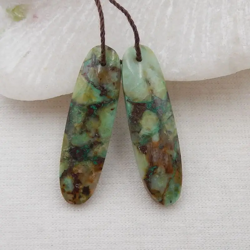 Natural Stone Chrysocolla Earrings Beads,31x9x4mm,5g Semiprecious Fashion Jewelry Accessories
Natural Stone Chrysocolla Earrings Beads,31x9x4mm,5g Semiprecious Fashion Jewelry Accessories