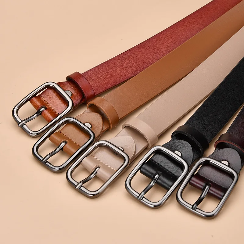 New Two-Layer Leather Ladies Pin Buckle Belt Casual Versatile Vintage Leather Belt Jeans Decorative High Quality Designer Belt
New Two-Layer Leather Ladies Pin Buckle Belt Casual Versatile Vintage Leather Belt Jeans Decorative High Quality Designer Belt