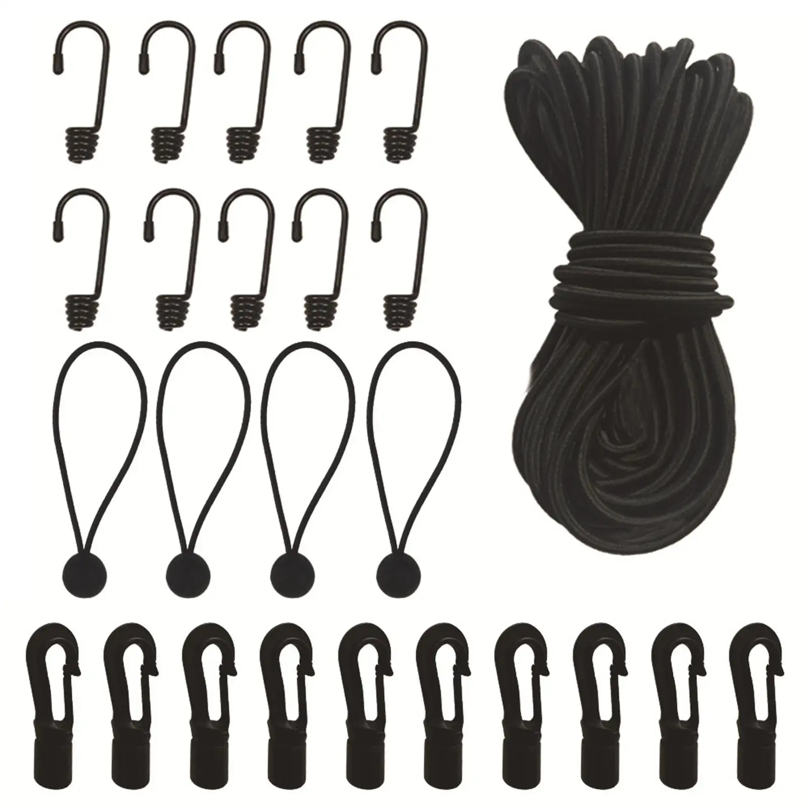 Elastic Bungee Shock Cord with Hooks Elastic Rope Luggage Straps Tie Down Strap
Elastic Bungee Shock Cord with Hooks Elastic Rope Luggage Straps Tie Down Strap