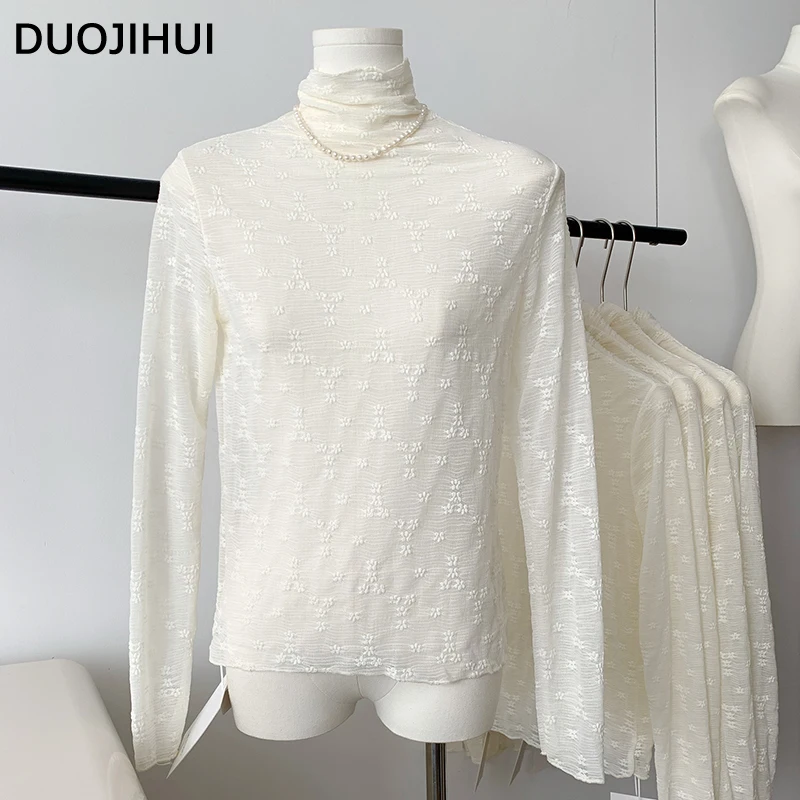 DUOJIHUI Apricot Korean Sweet Loose Female Blouse Autumn Classic Long Sleeve Chic Lace Simple Solid Color Fashion Women's Blouse
DUOJIHUI Apricot Korean Sweet Loose Female Blouse Autumn Classic Long Sleeve Chic Lace Simple Solid Color Fashion Women's Blouse