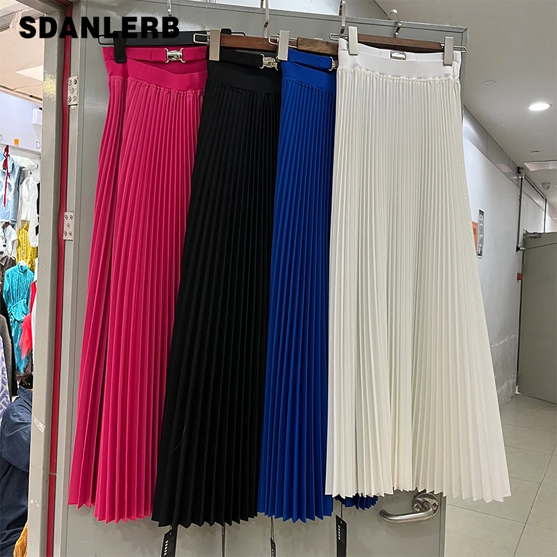 2022 Spring Autumn Skirts New Fashionable Elegant Women's Pleated Skirt Solid Color Loose Mid-length Skirt Faldas Mujer
2022 Spring Autumn Skirts New Fashionable Elegant Women's Pleated Skirt Solid Color Loose Mid-length Skirt Faldas Mujer