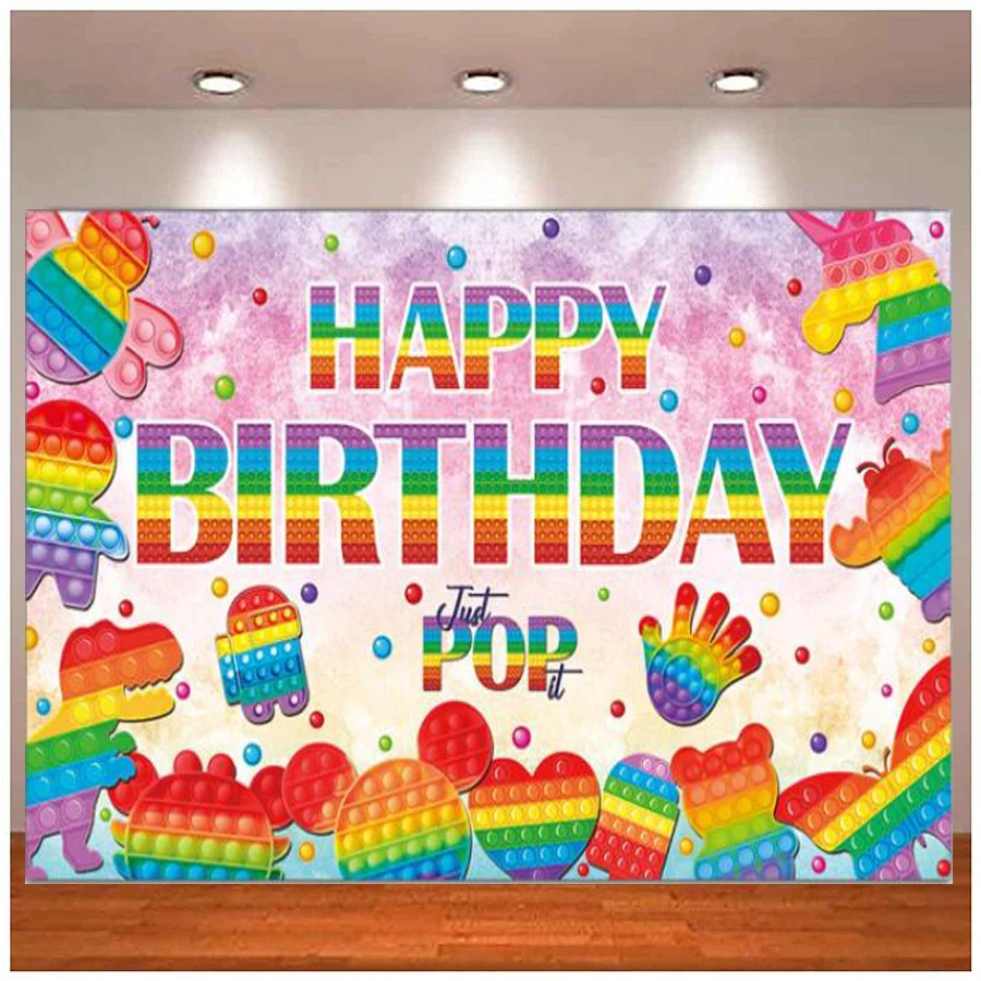 Push Bubble Happy Birthday Party Decorations Photography Backdrop Supplies Fidget Party Game Theme Background Banner
Push Bubble Happy Birthday Party Decorations Photography Backdrop Supplies Fidget Party Game Theme Background Banner