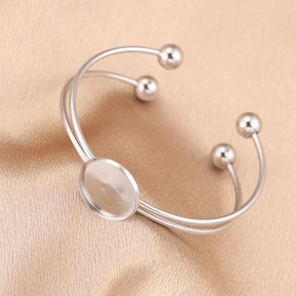 Cabochon Base Open Bracelet Bangle Round Flat Blank Base Stainless Steel 18mm 20mm Cameo Tray Bezel Setting Bracelet Base
Cabochon Base Open Bracelet Bangle Round Flat Blank Base Stainless Steel 18mm 20mm Cameo Tray Bezel Setting Bracelet Base