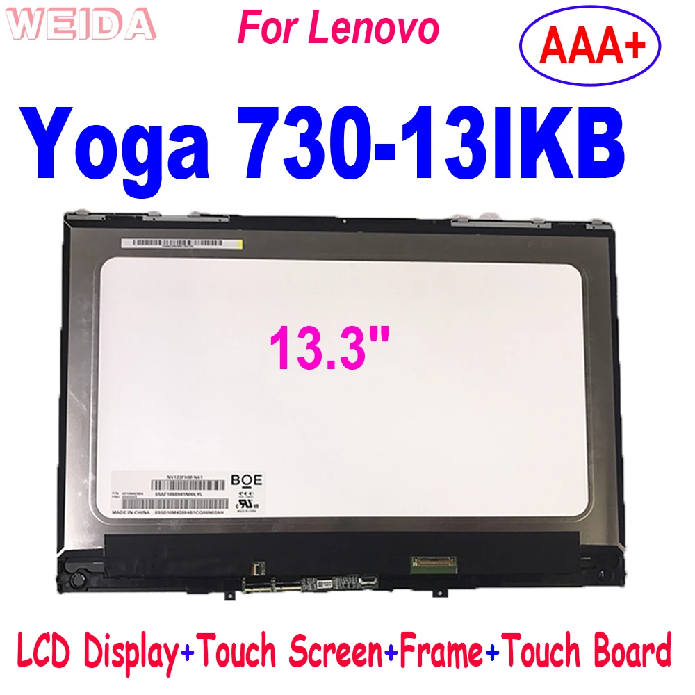 ЖК-дисплей 13,3 дюйма для Lenovo Yoga 730-13 730-13IKB Yoga 730-13IWL, сенсорный экран с дигитайзером в сборе с рамкой и платой FHD
ЖК-дисплей 13,3 дюйма для Lenovo Yoga 730-13 730-13IKB Yoga 730-13IWL, сенсорный экран с дигитайзером в сборе с рамкой и платой FHD