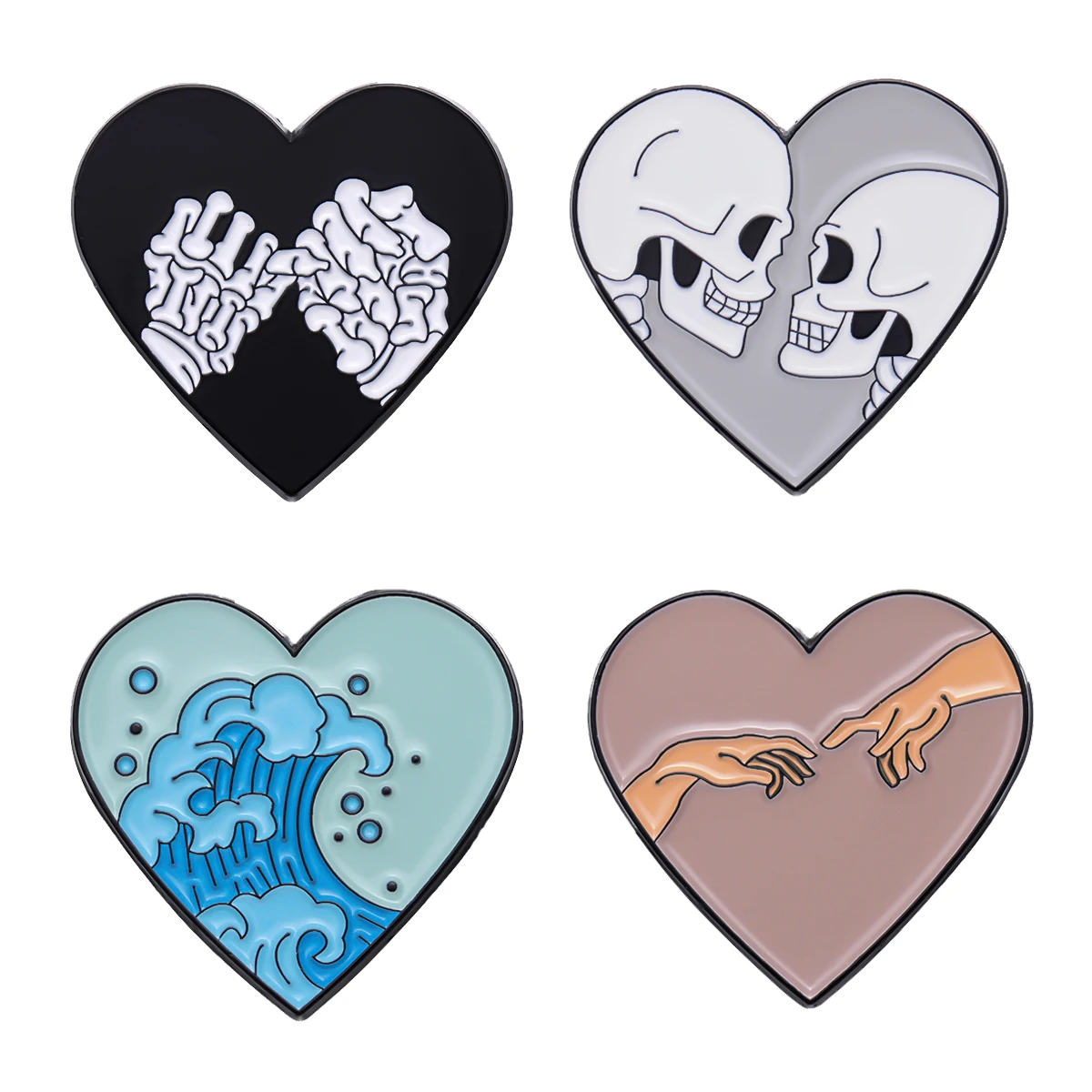 4pcs/set Art Novelty Heart Enamel Pin Pines Badges Brooches for Women Lapel Pins for Backpacks Fashion Jewelry Accessories Gifts
4pcs/set Art Novelty Heart Enamel Pin Pines Badges Brooches for Women Lapel Pins for Backpacks Fashion Jewelry Accessories Gifts