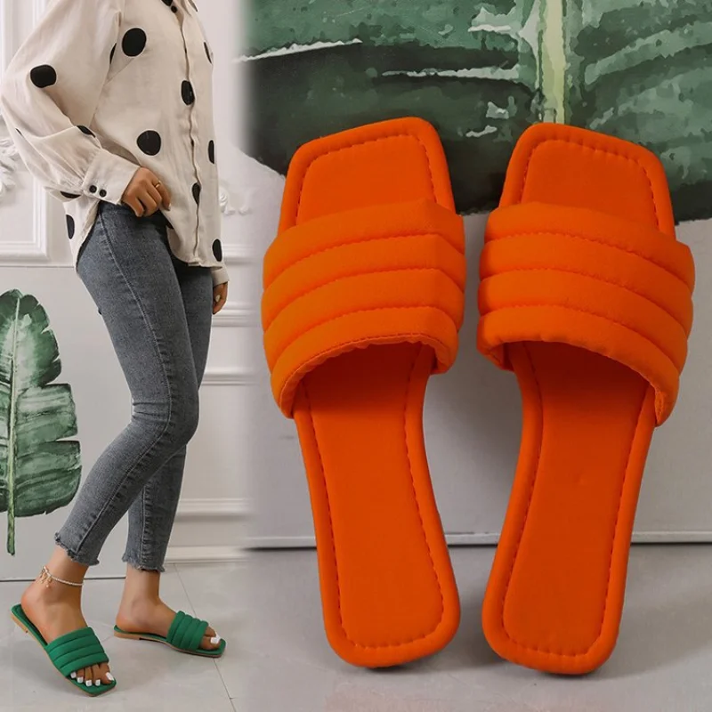 Women Casual Flat Non-slip Slippers Luxury Brand Rivets Sandals Summer Shoes for Female Sandals Plus Size 36-43 Chaussure Femme
Women Casual Flat Non-slip Slippers Luxury Brand Rivets Sandals Summer Shoes for Female Sandals Plus Size 36-43 Chaussure Femme