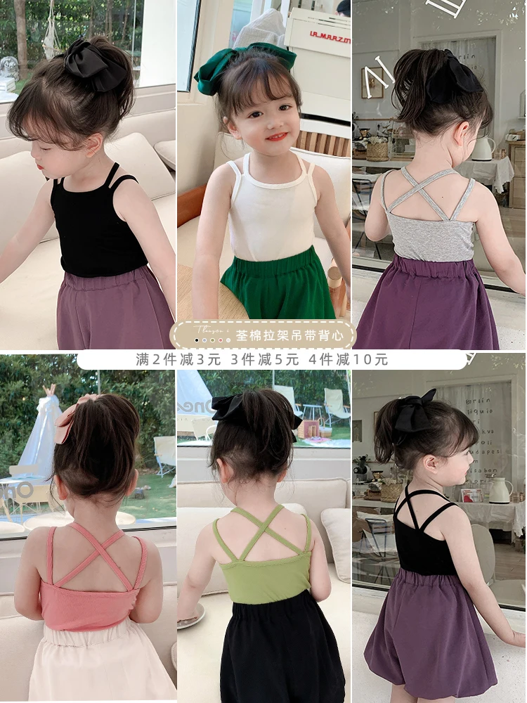 Little Girl Camisole Pure Cotton Outer Wear Children's Summer Thin Top Baby Foreign Style Sleeveless Bottoming Shirt
Little Girl Camisole Pure Cotton Outer Wear Children's Summer Thin Top Baby Foreign Style Sleeveless Bottoming Shirt