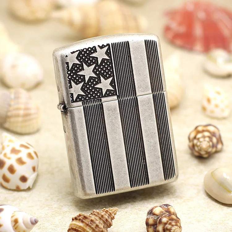 Genuine Zippo oil lighter copper windproof armor Star Spangled Banner cigarette Kerosene lighters Gift anti-counterfeiting code
Genuine Zippo oil lighter copper windproof armor Star Spangled Banner cigarette Kerosene lighters Gift anti-counterfeiting code