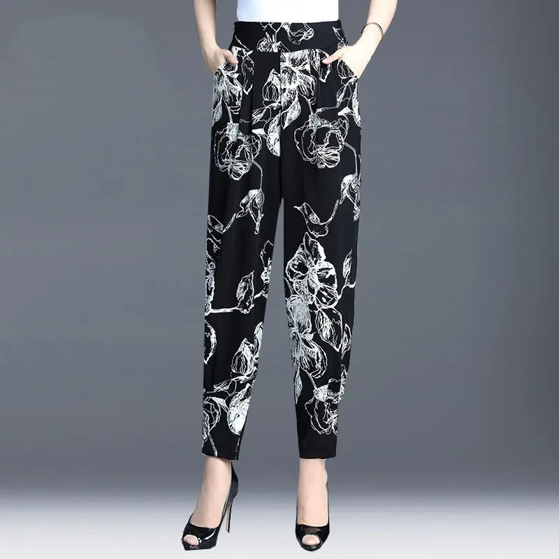Fashiom Chiffon Print Trousers Women 2023 New Spring Summer Vintage Korean Style Casual High Waist Loose Harm Pants G33
Fashiom Chiffon Print Trousers Women 2023 New Spring Summer Vintage Korean Style Casual High Waist Loose Harm Pants G33