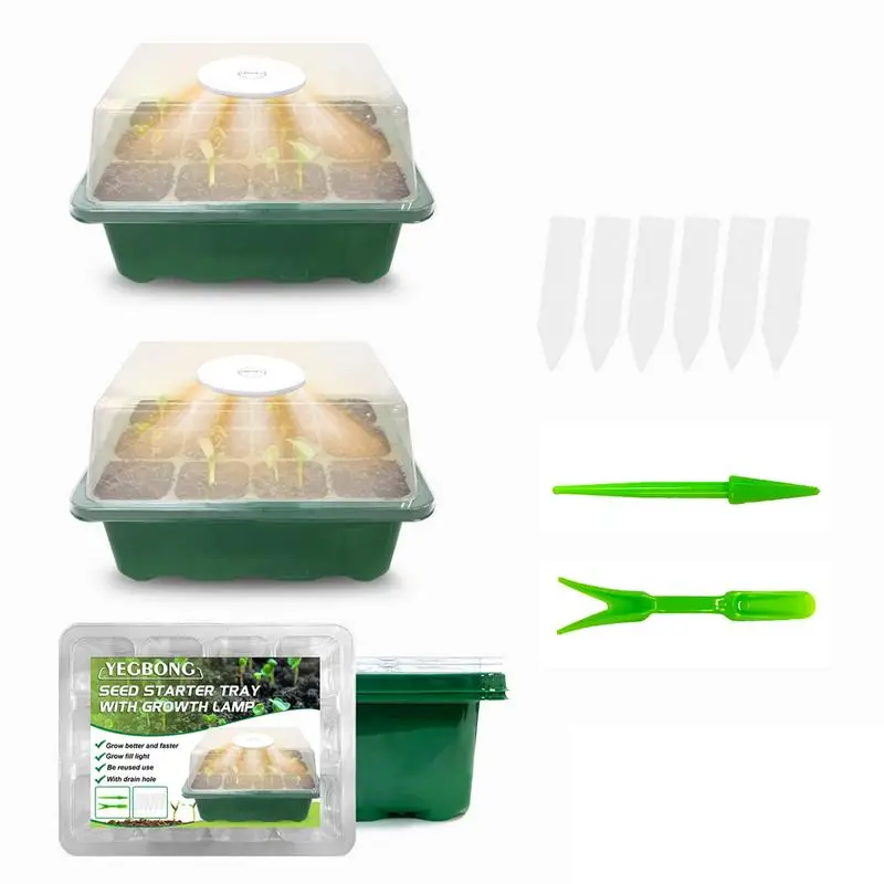 2Pcs Plant Germination Trays Seedling Starter Trays With Humidity Domes Seedling Starter Trays With Humidity Domes Indoor
2Pcs Plant Germination Trays Seedling Starter Trays With Humidity Domes Seedling Starter Trays With Humidity Domes Indoor