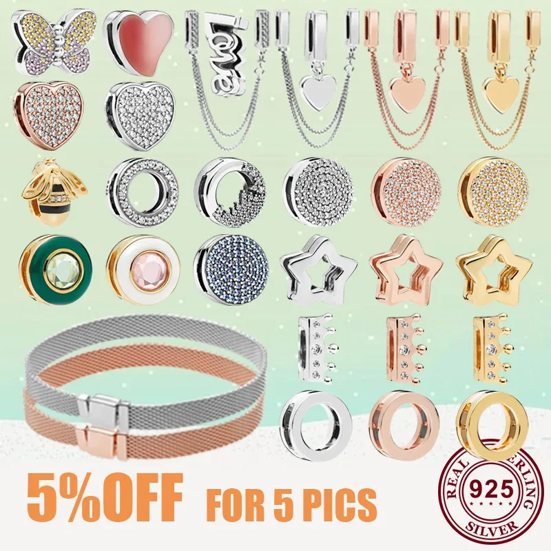 Superior Quality 925 Sterling Silver Bead Clip Charms Heart Daisy Flower Clip Charm Fit Original Pandora Reflexions Bracelets
Superior Quality 925 Sterling Silver Bead Clip Charms Heart Daisy Flower Clip Charm Fit Original Pandora Reflexions Bracelets