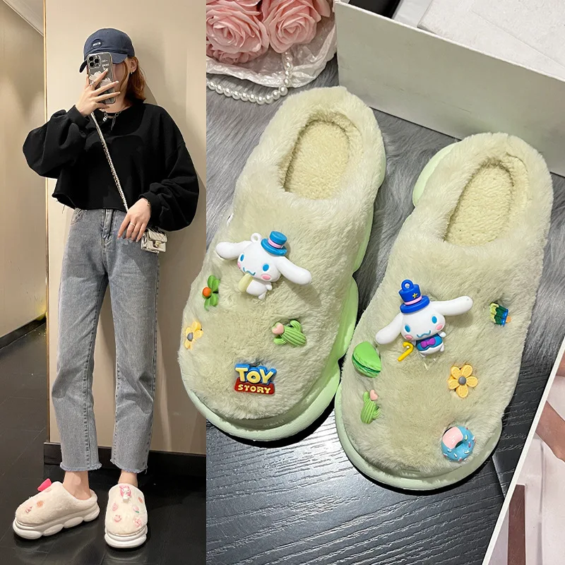 Sanrioed аниме Мелодия Cinnamoroll плюшевые зимние теплые тапочки кавайные Мягкие плюшевые мужские женские домашние Нескользящие туфли для ванной п...
Sanrioed аниме Мелодия Cinnamoroll плюшевые зимние теплые тапочки кавайные Мягкие плюшевые мужские женские домашние Нескользящие туфли для ванной п...