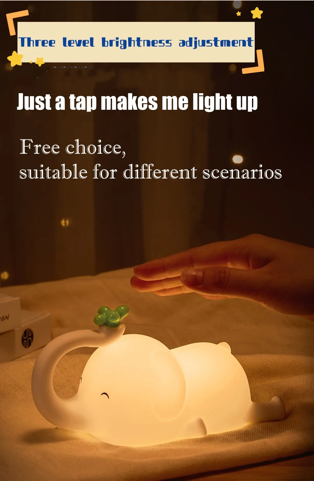LED Night Light Cute Elephant Baby Shape Lights Multi-color Changing Lamp Bedroom Decoration Boy Son Birthday Present Toy Doll
LED Night Light Cute Elephant Baby Shape Lights Multi-color Changing Lamp Bedroom Decoration Boy Son Birthday Present Toy Doll