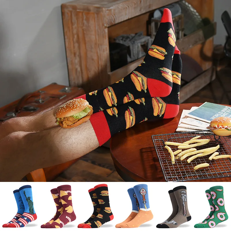 Autumn and winter new socks creative gourmet burger fries pattern fashion socks cotton men's socks stockings
Autumn and winter new socks creative gourmet burger fries pattern fashion socks cotton men's socks stockings