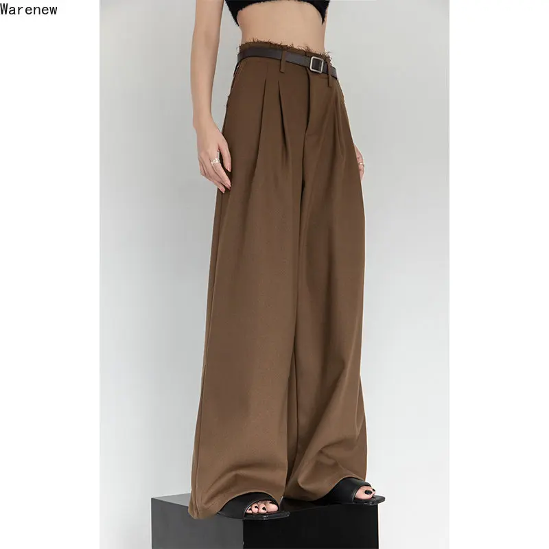 Женские брюки с высокой талией, повседневные однотонные брюки большого размера с широкими штанинами, уличная одежда свободного кроя, мягкие длинные брюки, лето 2023
Женские брюки с высокой талией, повседневные однотонные брюки большого размера с широкими штанинами, уличная одежда свободного кроя, мягкие длинные брюки, лето 2023