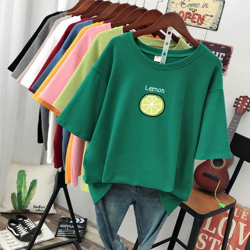 Cotton L-6XL T Shirt Plus Size Tshirt Short Sleeve 200lbs Women Men Top Summer Lemon Print Couple O Neck Oversized T Shirts
Cotton L-6XL T Shirt Plus Size Tshirt Short Sleeve 200lbs Women Men Top Summer Lemon Print Couple O Neck Oversized T Shirts