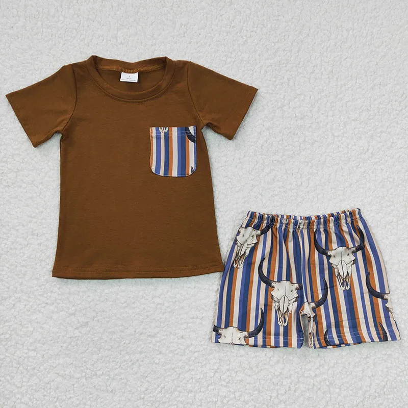Baby boutique clothing western design kids summer clothes boy's t shirt with stripe shorts 2 pcs kids outfits
Baby boutique clothing western design kids summer clothes boy's t shirt with stripe shorts 2 pcs kids outfits
