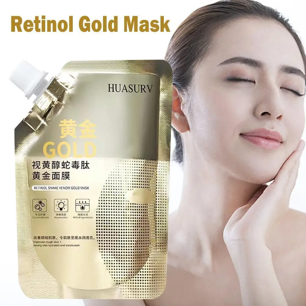 

100g Retinol Peptide Gold Mask Brightening Moisturizing Firming Clear Mask Control Moisturizing Skin Mud Anti-aging Care Oi P3E6