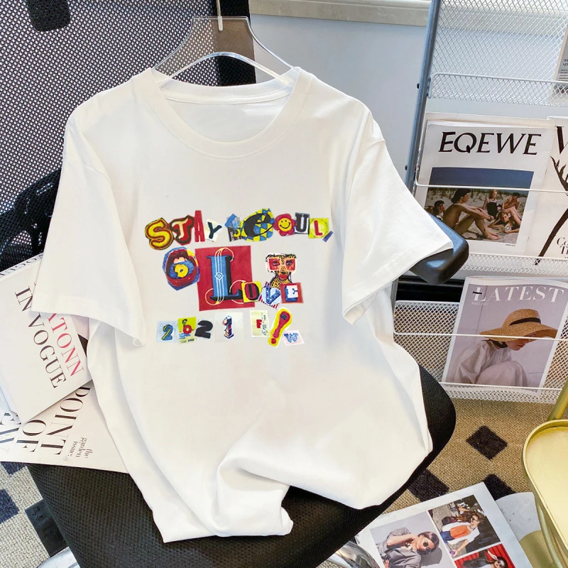 DUNMA O-neck Kawaii Color Letter Graffiti T Shirts Women Korean Harajuku Sweet Girl T-shirts Cotton Casual Summer Tops Clothing
DUNMA O-neck Kawaii Color Letter Graffiti T Shirts Women Korean Harajuku Sweet Girl T-shirts Cotton Casual Summer Tops Clothing