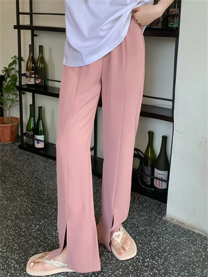 Korea Split Solid Women Trousers Wide Leg New All Match 2022 Summer Hot Minimalist Fashion Streetwear Chic Pants
Korea Split Solid Women Trousers Wide Leg New All Match 2022 Summer Hot Minimalist Fashion Streetwear Chic Pants