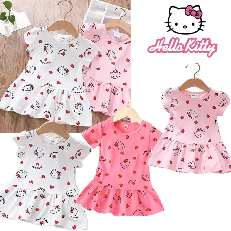 Original Hello Kitty Dress Girls Children Clothing Top Summer Kitty Cotton Short-Sleeved Pajamas Baby Skirt Shirt T-Shirt Skirt
Original Hello Kitty Dress Girls Children Clothing Top Summer Kitty Cotton Short-Sleeved Pajamas Baby Skirt Shirt T-Shirt Skirt