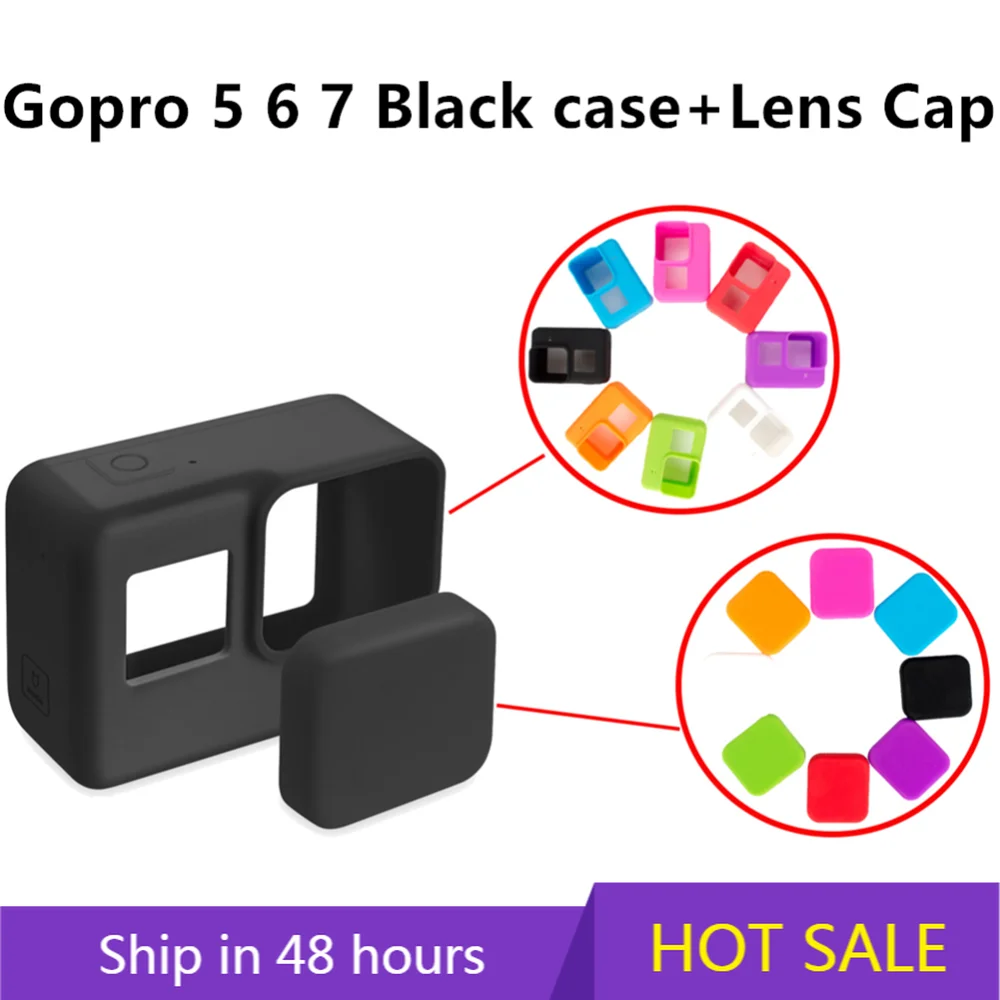 Silicone Camera Sleeve + Lens Cap Cover for GoPro Hero 5 6 7 black Protective Frame Case Shell for GoPro Hero 5 7 Action Camera
Silicone Camera Sleeve + Lens Cap Cover for GoPro Hero 5 6 7 black Protective Frame Case Shell for GoPro Hero 5 7 Action Camera