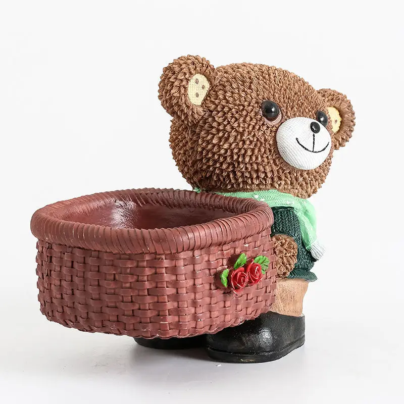 Little Bear Resin Flowerpot Cartoon Creative Personality Bear Holding Basket Lovely Fleshy Desktop Animal Home Decoration
Little Bear Resin Flowerpot Cartoon Creative Personality Bear Holding Basket Lovely Fleshy Desktop Animal Home Decoration