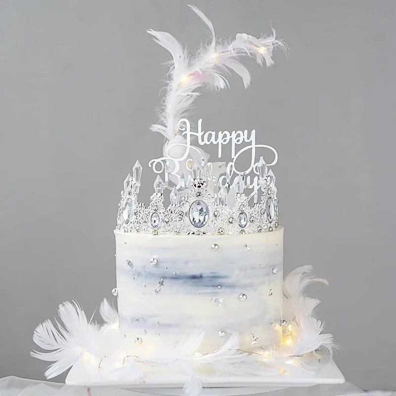 Mini Crown Cake Topper Princess Pearl Tiara Ornaments Baby Shower Birthday Wedding Supplies DIY Cake Decoration
Mini Crown Cake Topper Princess Pearl Tiara Ornaments Baby Shower Birthday Wedding Supplies DIY Cake Decoration