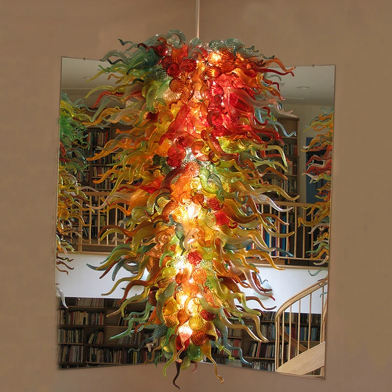 Luxury Chihuly Style Chandeliers Large Size LED Light 100% Hand Blown Glass Chandelier Lamp for Living Room Staircase
Luxury Chihuly Style Chandeliers Large Size LED Light 100% Hand Blown Glass Chandelier Lamp for Living Room Staircase