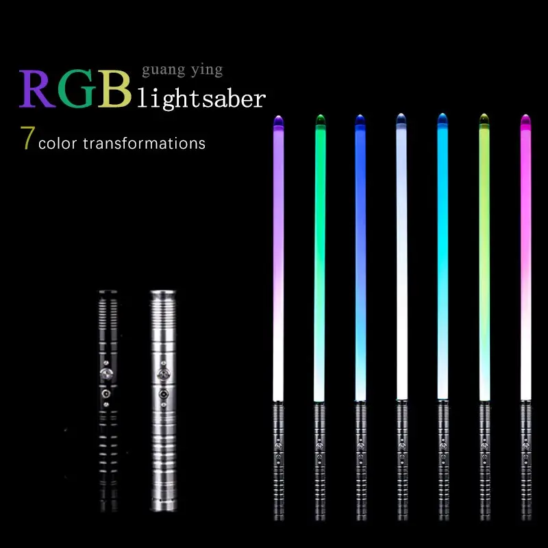 Rgb Lightsaber Metal Handle 7 Kinds Of Color-changing Lightsaber Power Duel Stage Performance Luminous Toy Sword Christmas Gift
Rgb Lightsaber Metal Handle 7 Kinds Of Color-changing Lightsaber Power Duel Stage Performance Luminous Toy Sword Christmas Gift