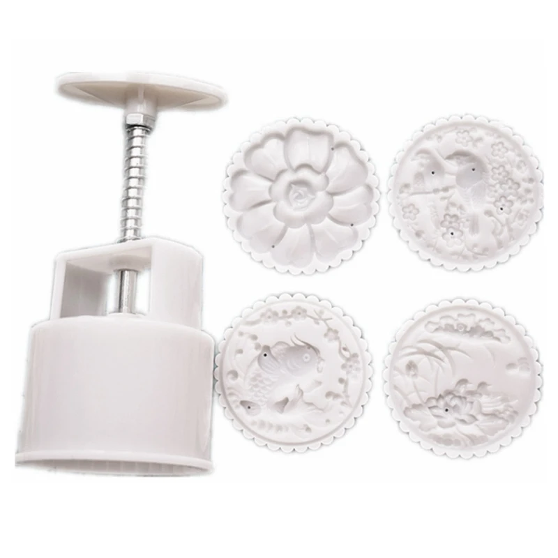 Chinese Traditional Mid-Autumn Mooncake Mold Set 4Pcs Different Round Flower Patterns for Mooncake Biscuit Stamping
Chinese Traditional Mid-Autumn Mooncake Mold Set 4Pcs Different Round Flower Patterns for Mooncake Biscuit Stamping