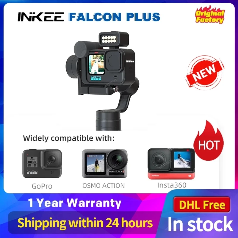 INKEE FALCON PLUS 3-Axis Handheld Camera Gimbal Stabilizer Action Cameras Holder Anti Shake Video Record for Gopro Hero10 9 8
INKEE FALCON PLUS 3-Axis Handheld Camera Gimbal Stabilizer Action Cameras Holder Anti Shake Video Record for Gopro Hero10 9 8