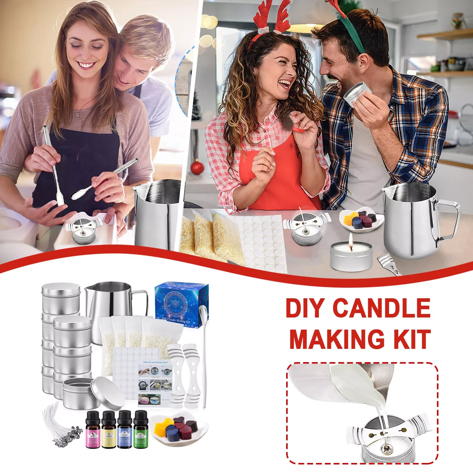 NEW IN 3 Wick Candle Stand Candle Making Kit Wick Etc Box Candle 40ml Jar Beeswax Wax Including Spoon Tea Lights Scented Nice Sm
NEW IN 3 Wick Candle Stand Candle Making Kit Wick Etc Box Candle 40ml Jar Beeswax Wax Including Spoon Tea Lights Scented Nice Sm