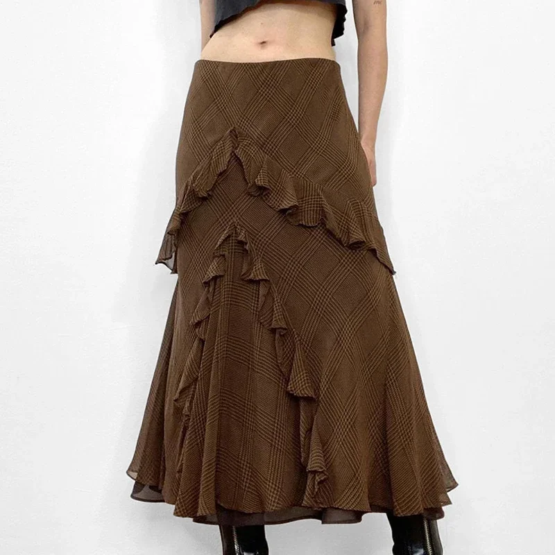 Chic Solid Irregular Bottoms skirts Casual Ruffles Long Skirts Streetwear Y2K Aesthetic Vintage Ankle-Length Outfits
Chic Solid Irregular Bottoms skirts Casual Ruffles Long Skirts Streetwear Y2K Aesthetic Vintage Ankle-Length Outfits