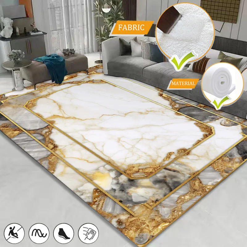 Nordic Luxury Large Carpet for Living Room Marble Texture Household Sofa Coffee Tables Mat Washable Room Decor Bedroom Area Rugs
Nordic Luxury Large Carpet for Living Room Marble Texture Household Sofa Coffee Tables Mat Washable Room Decor Bedroom Area Rugs