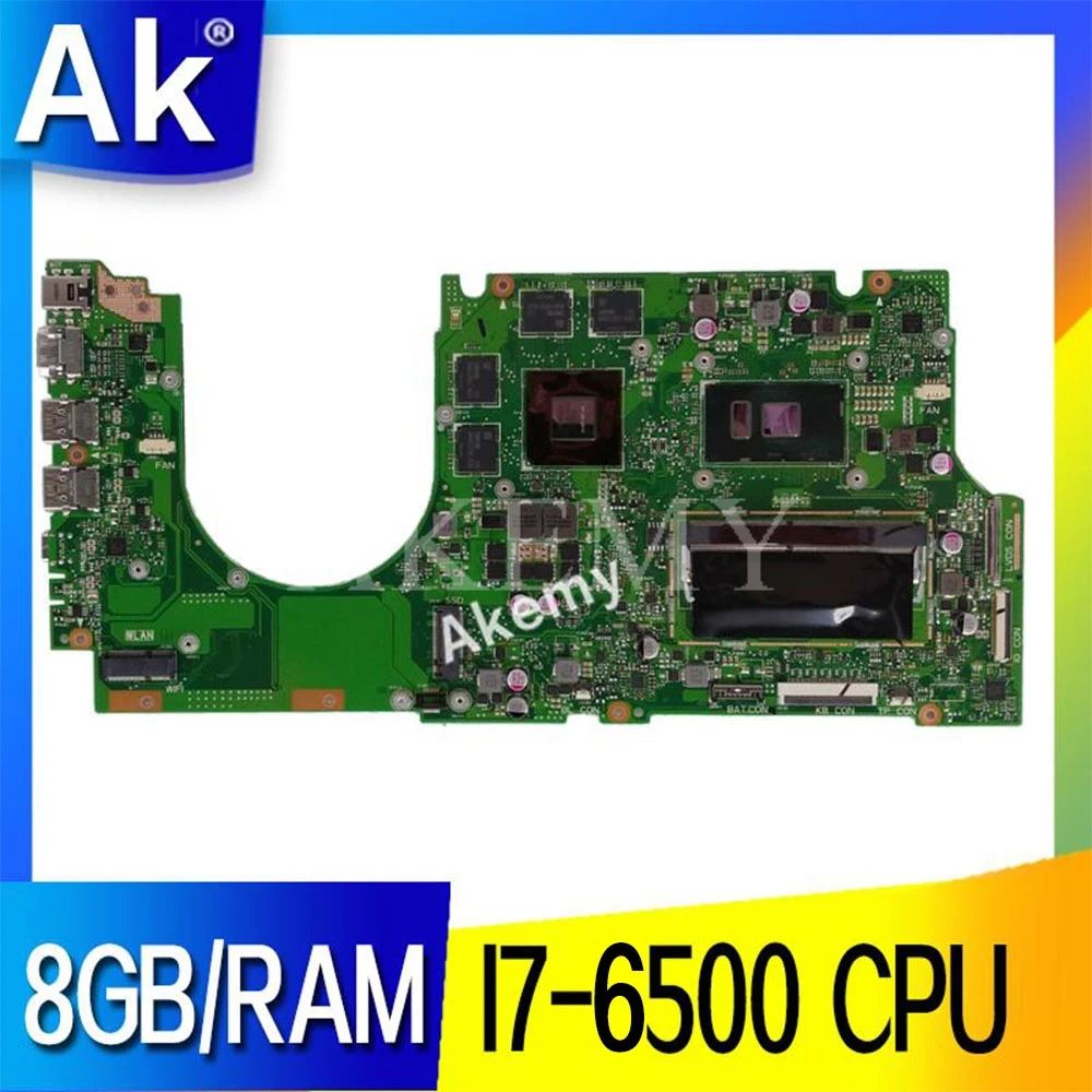 AK with I7-6500U 8GB/RAM UX510UW laptop Motherboard For Asus UX510 UX510UX UX510UXK UX510UW UX510UWK Motherboard
AK with I7-6500U 8GB/RAM UX510UW laptop Motherboard For Asus UX510 UX510UX UX510UXK UX510UW UX510UWK Motherboard