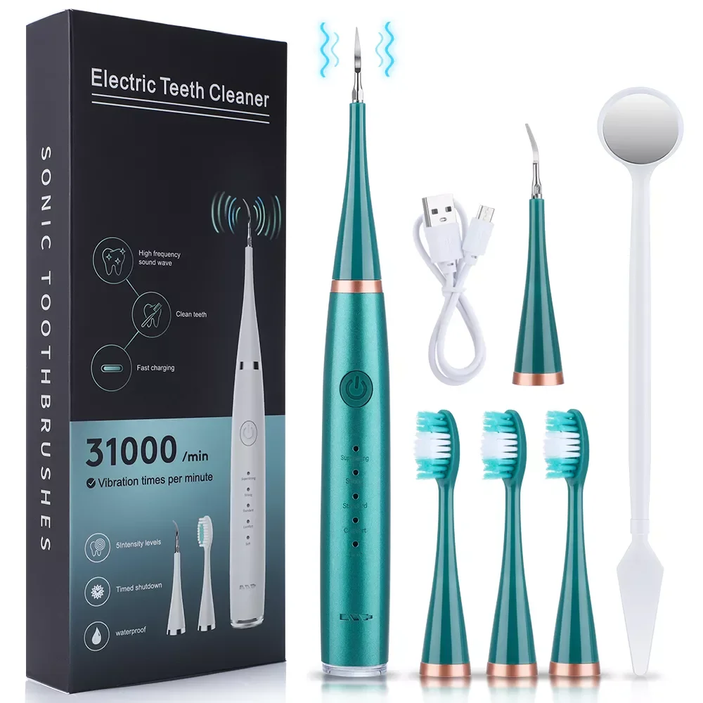 Sonic Toothbrush Electric Tooth Brush Tartar Eliminator Scraper Cleaner Dental Scaler Calculus Stone Remover USB Rechargeable
Sonic Toothbrush Electric Tooth Brush Tartar Eliminator Scraper Cleaner Dental Scaler Calculus Stone Remover USB Rechargeable