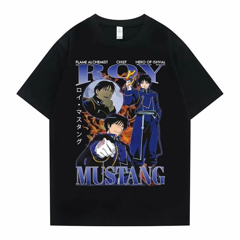Anime Cartoon Fullmetal Alchemist Roy Mustang Print Tshirt Men Women Fashion Casual Oversized T-shirt Men's Harajuku T Shirts
Anime Cartoon Fullmetal Alchemist Roy Mustang Print Tshirt Men Women Fashion Casual Oversized T-shirt Men's Harajuku T Shirts