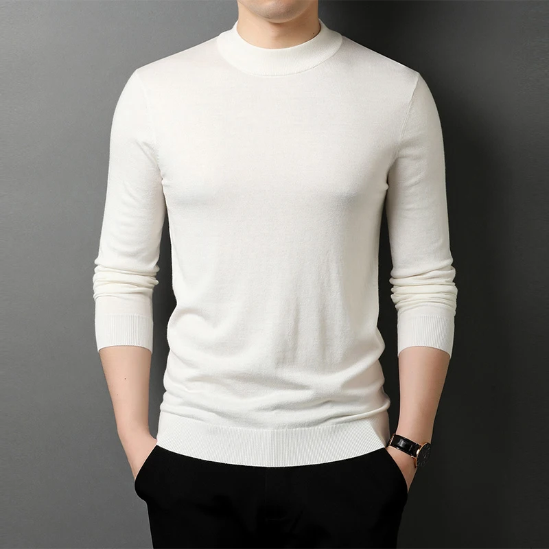 2023 autumn and winter half high neck solid color long sleeve sweaters men bottoming shirt zde2702
2023 autumn and winter half high neck solid color long sleeve sweaters men bottoming shirt zde2702